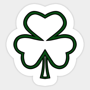 DARK Green Shamrock Sticker